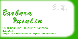 barbara musulin business card